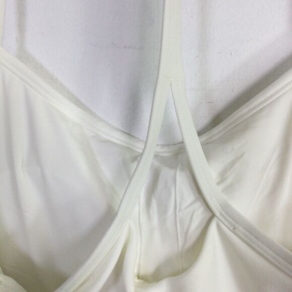 Calme Womens Cross Back Cami Top Sleeveless Comfortable White Size Medium NWT - Picture 10 of 16